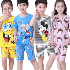 Cartoon Anime Children's Sleepwear Girl Summer Short Sleeve Boy Girl Children's Short Sleeve Girl's Clothing Cute Home Suit Set