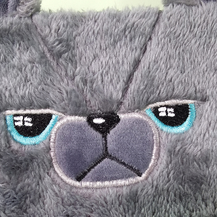 厂家直供毛绒笔袋 创意文具学习文具笔袋 猫咪毛绒学生笔袋