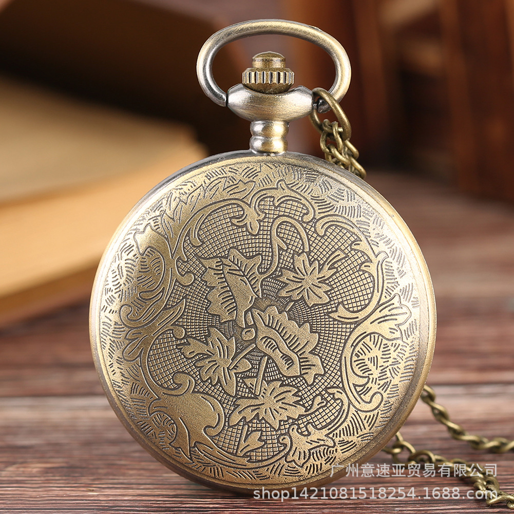 经典复古滴胶花怀表潮流复古装饰挂件项链表厂家直销大号石英怀表-阿里巴巴