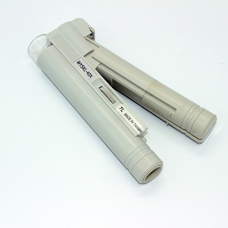 批发台湾天利放大镜WYSKL-40X放大镜40X显微镜带光源刻度显微镜