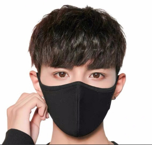 Pure cotton unisex black double-layer breathable windproof pure cotton fabric for cold and dust resistance, wholesale