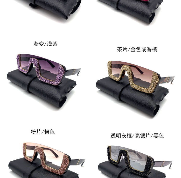 40g Weight UV400 Protection Lens Material Travel, Party Occasion Women'S, Men'S, Unisex Gender Elegant Glam Hip-Hop UV400 Protection Diamond Women's Sunglasses
