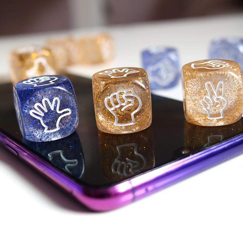 resin carving Mora dice Stone scissors cloth dice Mora interest Sieve KTV Bar Games