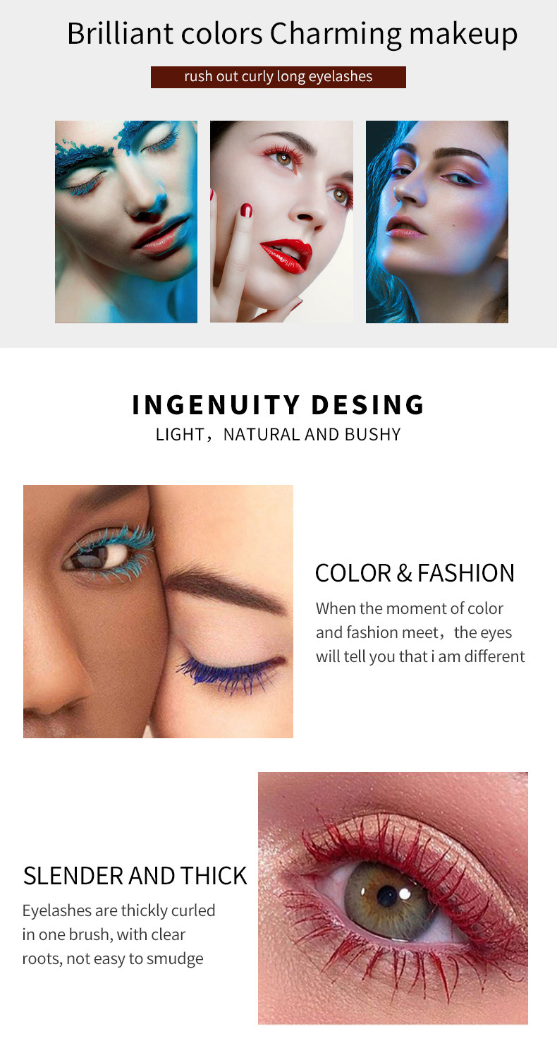 Title 9, Plump Thick Extension Curling Color Mascara for...