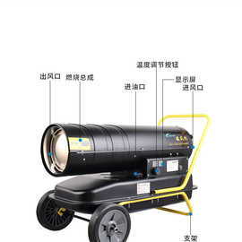 工业用柴油暖风机图片 大棚车间大面积暖风机 厂房燃油暖风机价格