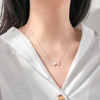 Necklace, chain for key bag , silver 925 sample, internet celebrity, micro incrustation