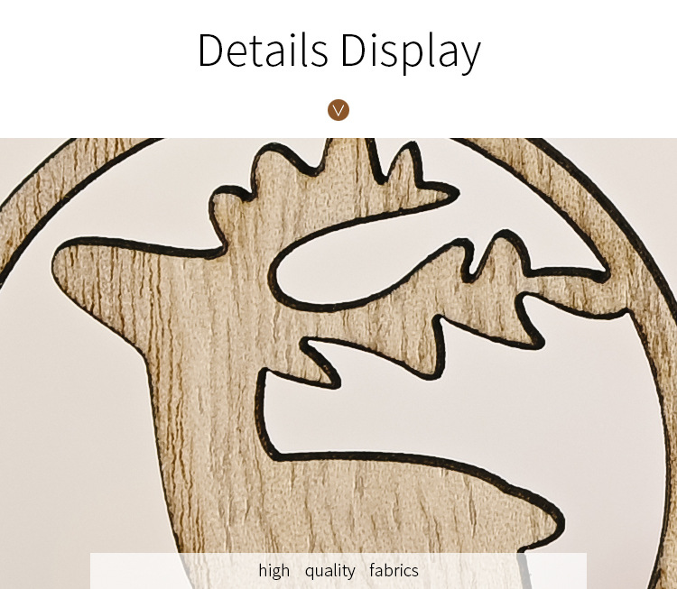 Creative New Hollow Wooden Pendant display picture 5