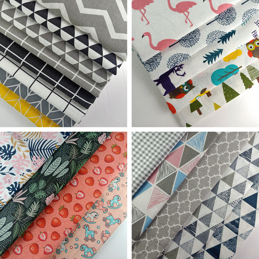 厂家供应 棉麻布印花桌布收纳布 收纳面料 定制防水PE覆膜布 现货