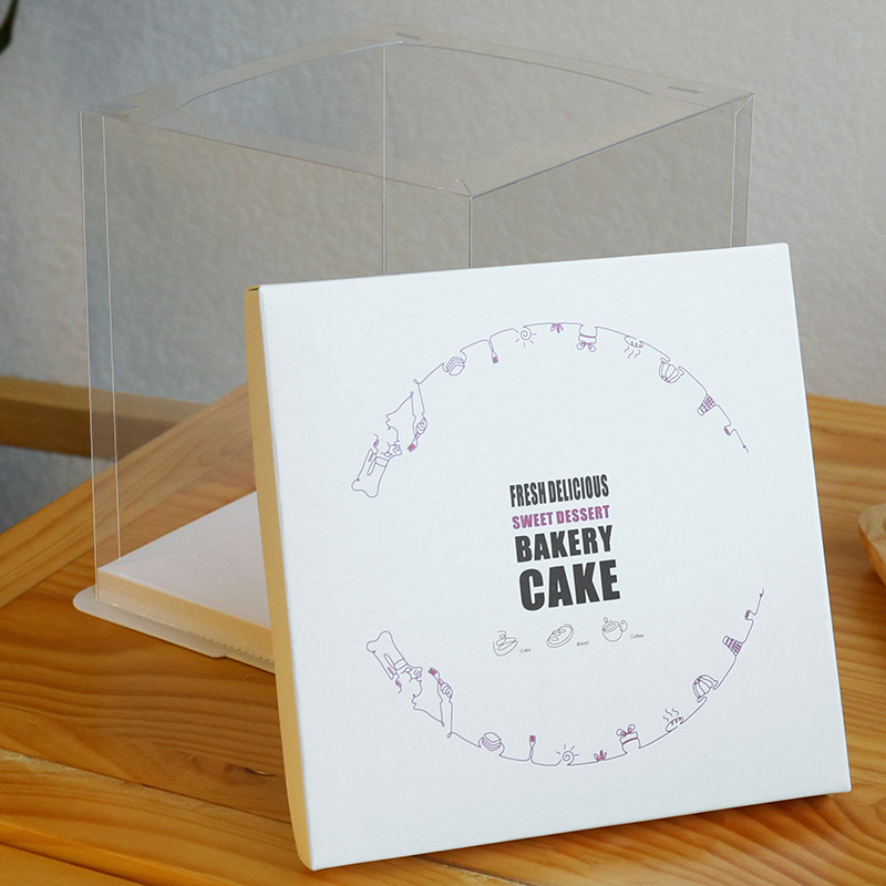 定制6寸蛋糕盒加高透明蛋糕盒 生日蛋糕盒烘焙包装盒厂家批发