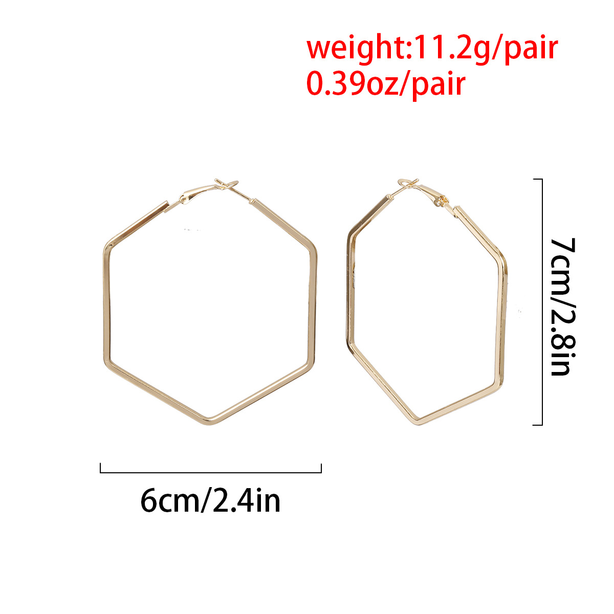 Multilateral Outline Hollow Simple Exaggerated Geometric Square Earrings Wholesale Nihaojewerly display picture 4