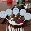 New double -layer lollipop small fresh cake account dessert platform arrangement birthday cake dressing flag/package