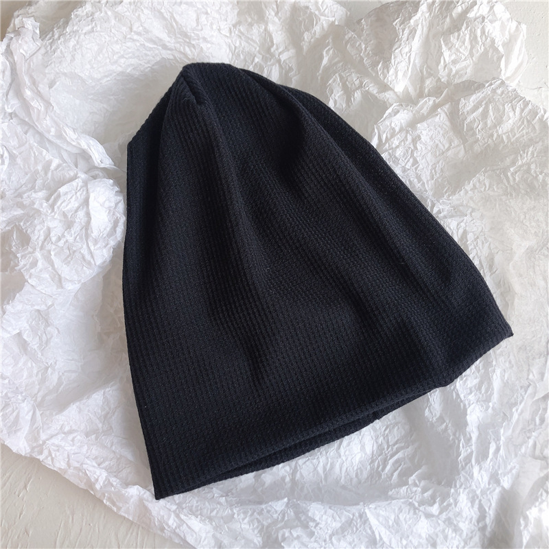 Women's Pleated Skullies And Beanies Solid Colour Versatile Style_voghion.com