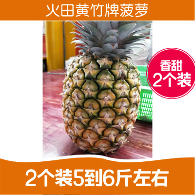 火田镇黄竹牌菠萝2个装当季新鲜水果整箱约5到6斤