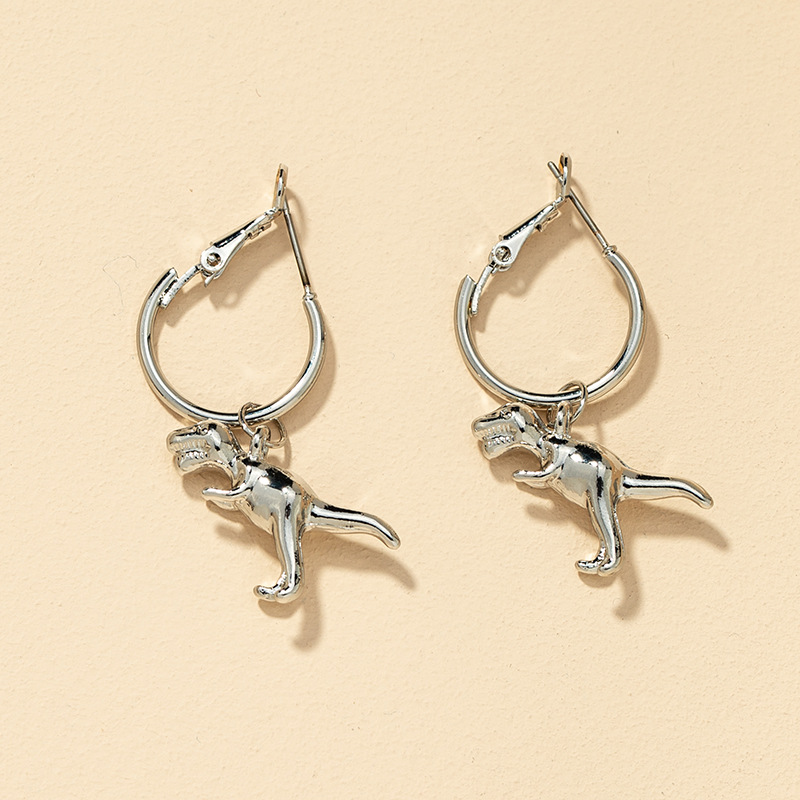 Boucles D&#39;oreilles Dinosaures En Alliage De Mode display picture 1