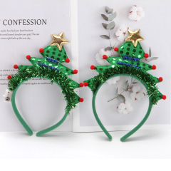 新品rl554羽糸グリーンクリスマスツリーヘッドバンドライト付き光るライトなしヘアバンドクリスマスヘッドドレス演出道具