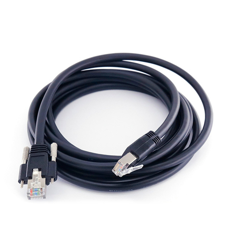 Network Cable Shielded Drag Chain with Screw Fixation Patch Cord Network Cable Gigabit Twisted Pair Cable Category 6 Computer Cable Category 6 Network Cable