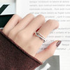 Retro fashionable design ring with pigtail, line accessory