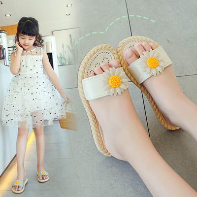 儿童拖鞋亲子鞋 2020新款舒适轻便透气防滑耐磨亲子鞋大雏菊童鞋|ru