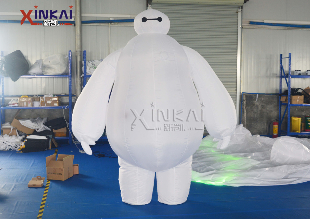 工厂定制户外活动充气大白气模 充气行动机器人 行走充气大白人偶
