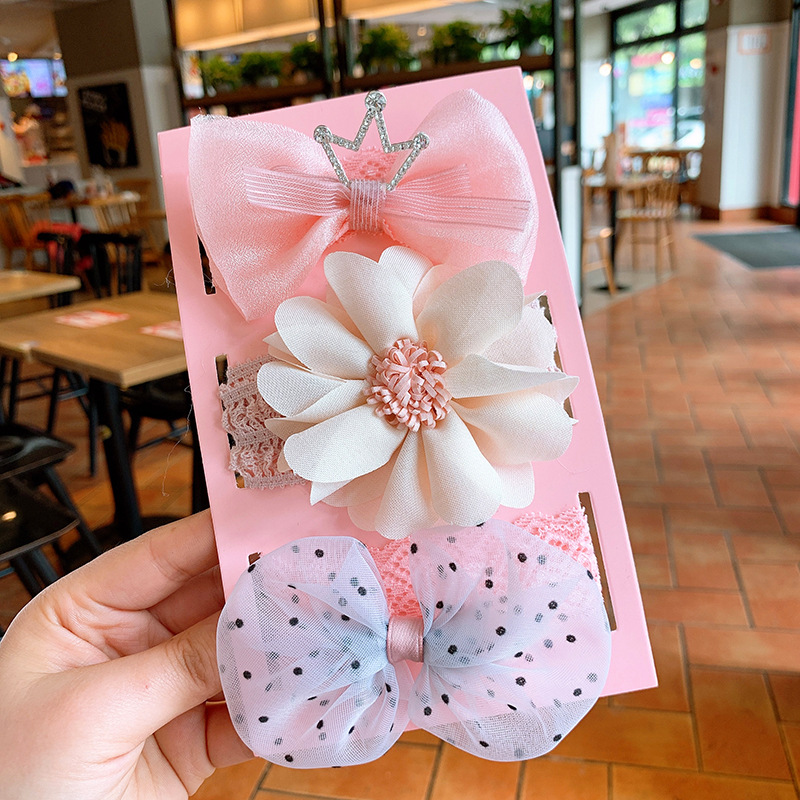 150g Weight Girl'S Simple Style Classic Style Bow Knot Lace Handmade Lace Hair Clip