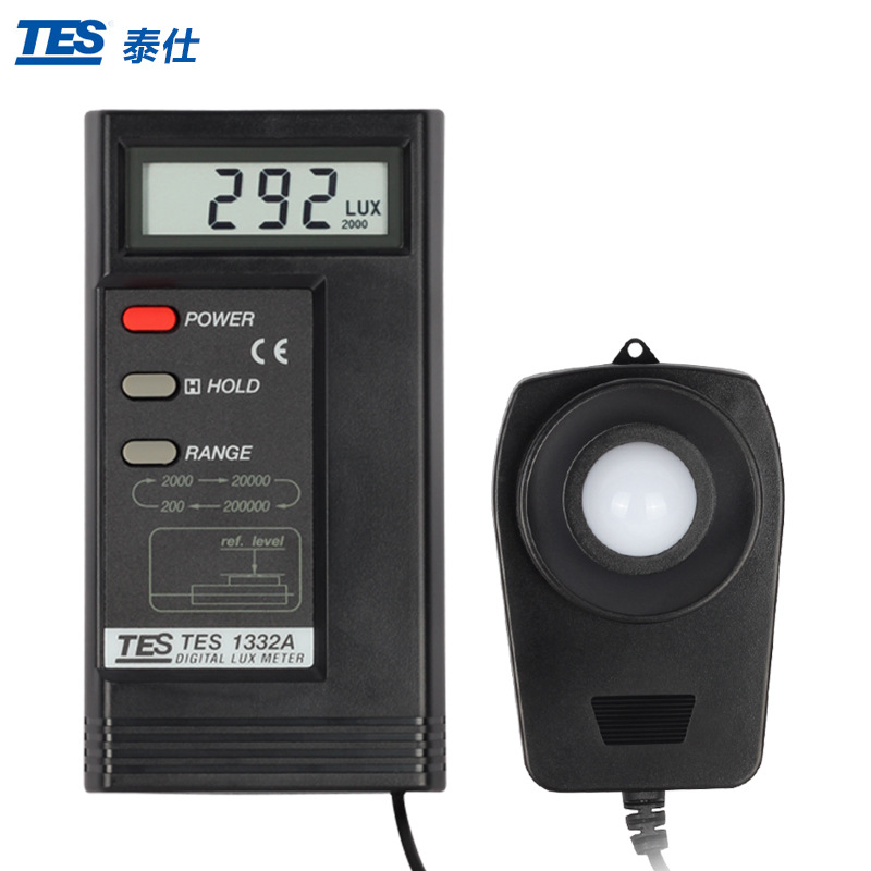 台湾泰仕 数字光照度计1332A高精度亮度计测光仪测试仪TES1330A