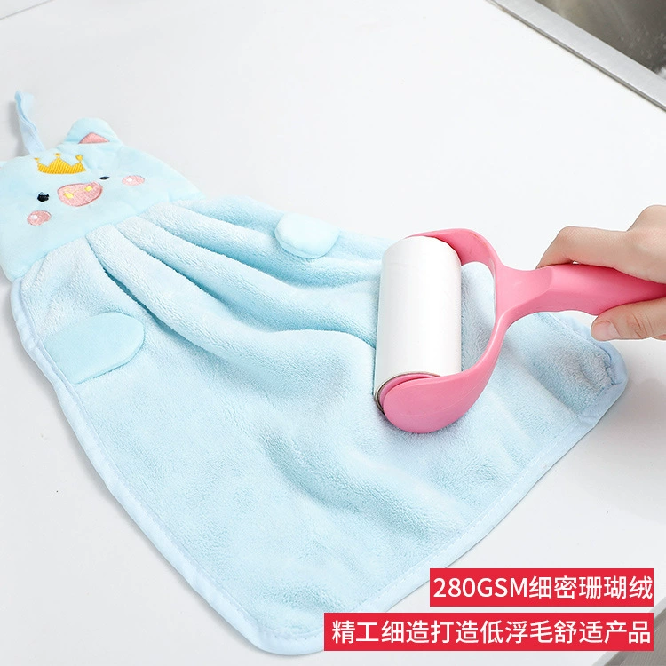Хлопковое детское полотенце с мультфильмом коралловое, впитывает воду