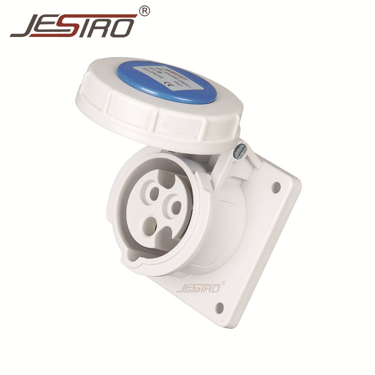 批发 ZH218 16A IP67 3孔3P 工业防水插座 暗装插座 暗装直插座