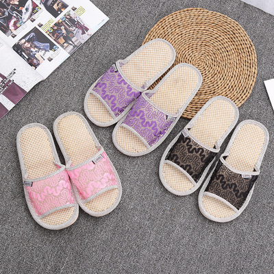 2020夏季家居拖鞋男女情侶拖鞋室內木地板亞麻拖鞋廠家批發