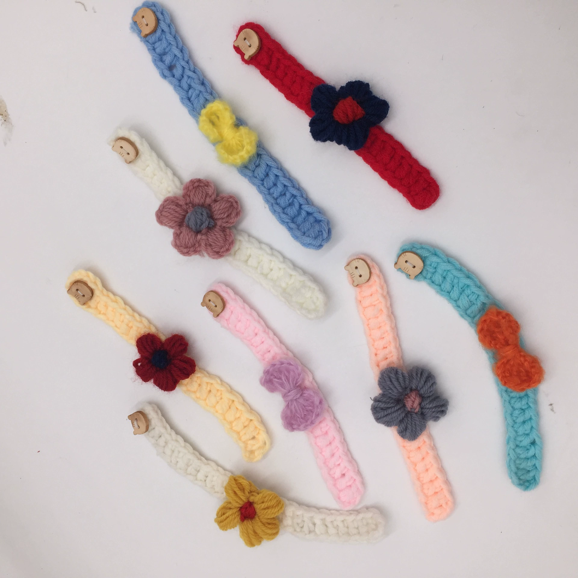 Домашнее животное Кошка Собака Шерсть Вязаный Шейный Воротник Короткие Американские Короткие Маппет Цветок Симпатичные Украшения