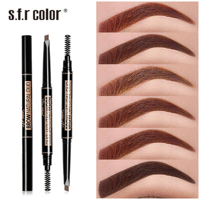 undefined6 automatic rotate Double head waterproof Halo Lasting No bleaching Eyebrow pencil beginner studentundefined