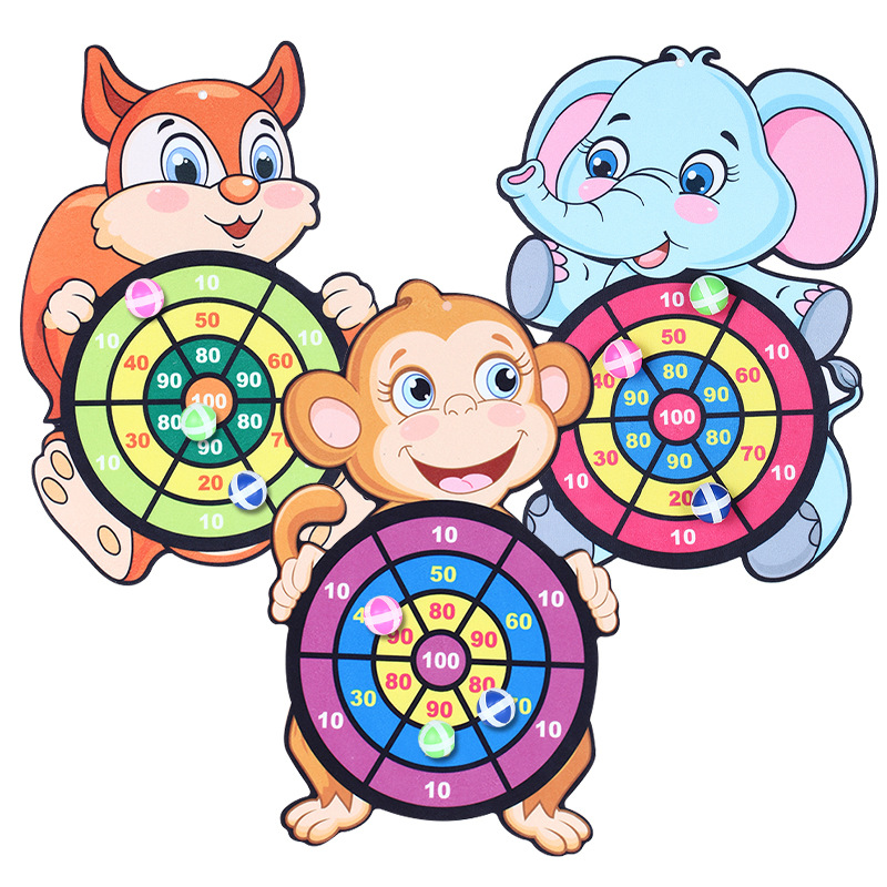 跨境热卖儿童卡通标靶飞镖粘粘球挂墙式飞镖盘玩具室内外互动游戏|ms