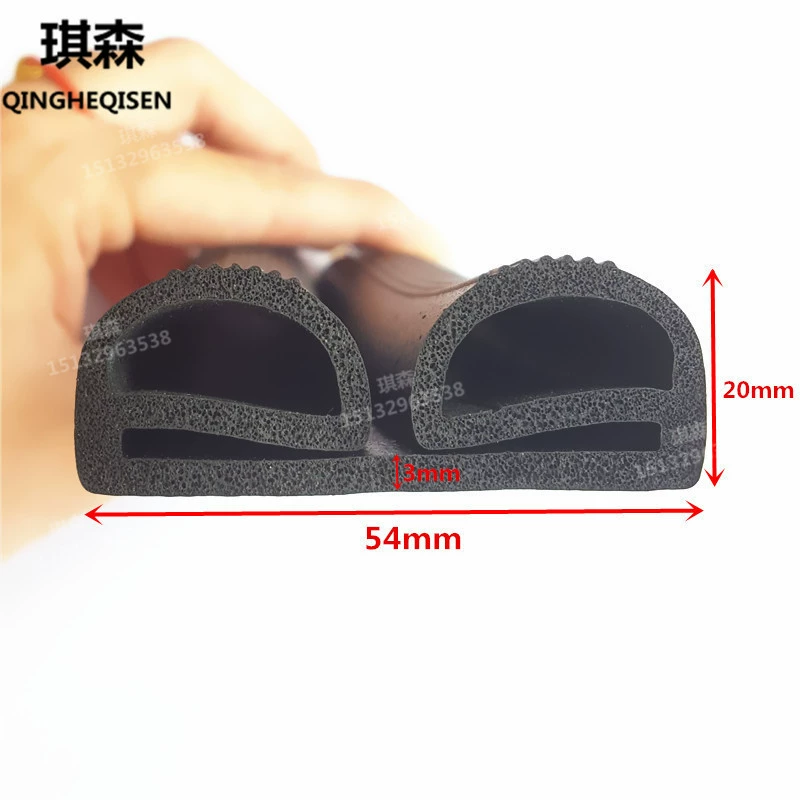 Двойная уплотнительная лента для дверей холодильных камер электронного типа Теплоизоляция из EPDM, пылезащитное уплотнение для холодильных камер, Специальная резиновая защита от столкновений