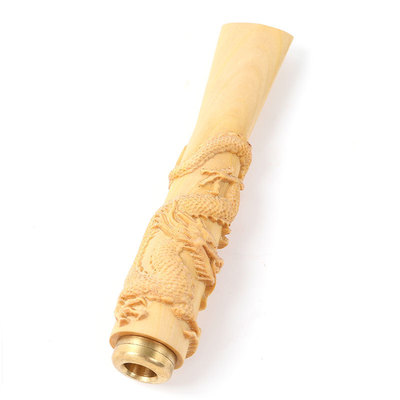 Boxwood carving Cigarette holder filter Metal pull rod filter clean thickness Dual use woodiness filter Cigarette holder