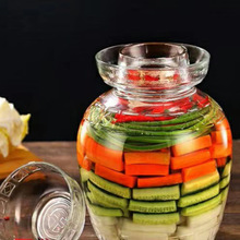泡菜坛子 玻璃10斤加厚家用泡菜罐四川泡菜坛腌酸菜缸透明密封罐