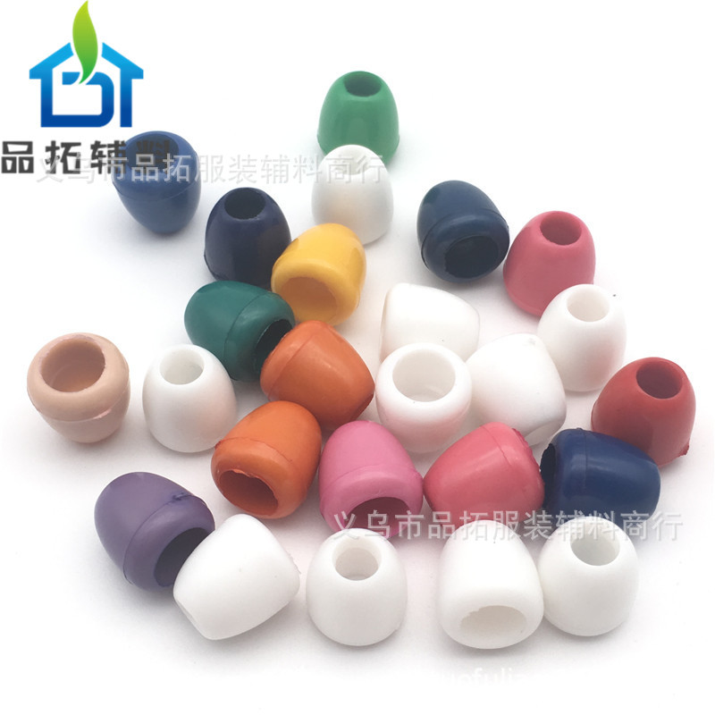 现货批发黑色尼龙帽绳吊钟 箱包配件圆形绳扣止滑扣 松紧绳调节扣