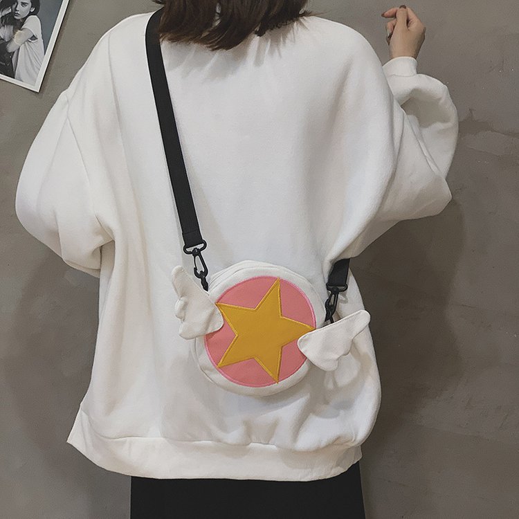 Japanese Fashion New   Cute Cartoon Magic Sakura Canvas Shoulder Bag Girl Cute Funny Purse  Wholesale display picture 103