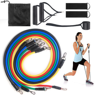Universal set, sports equipment for gym, elastic strap for training, 11 pieces