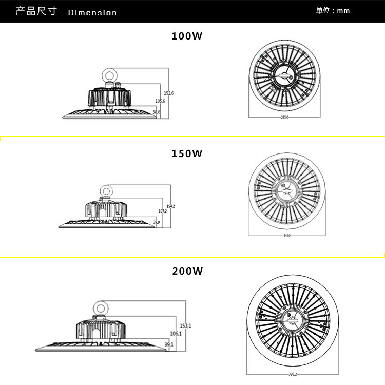 八代工矿灯尺寸图