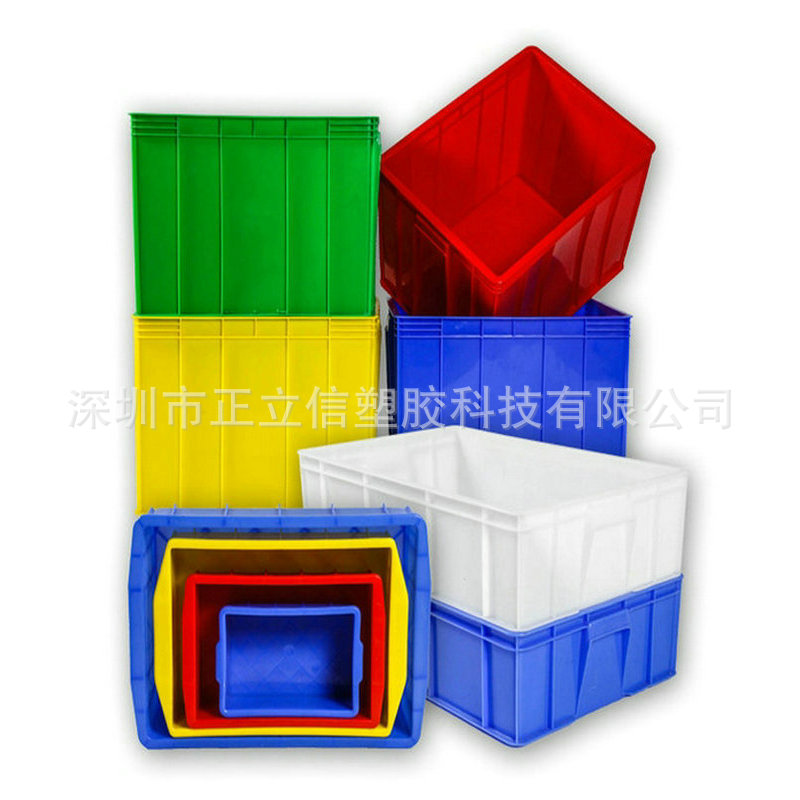 东莞12号蓝色塑胶箱 现货塑料周转箱 库存PE料塑胶箱