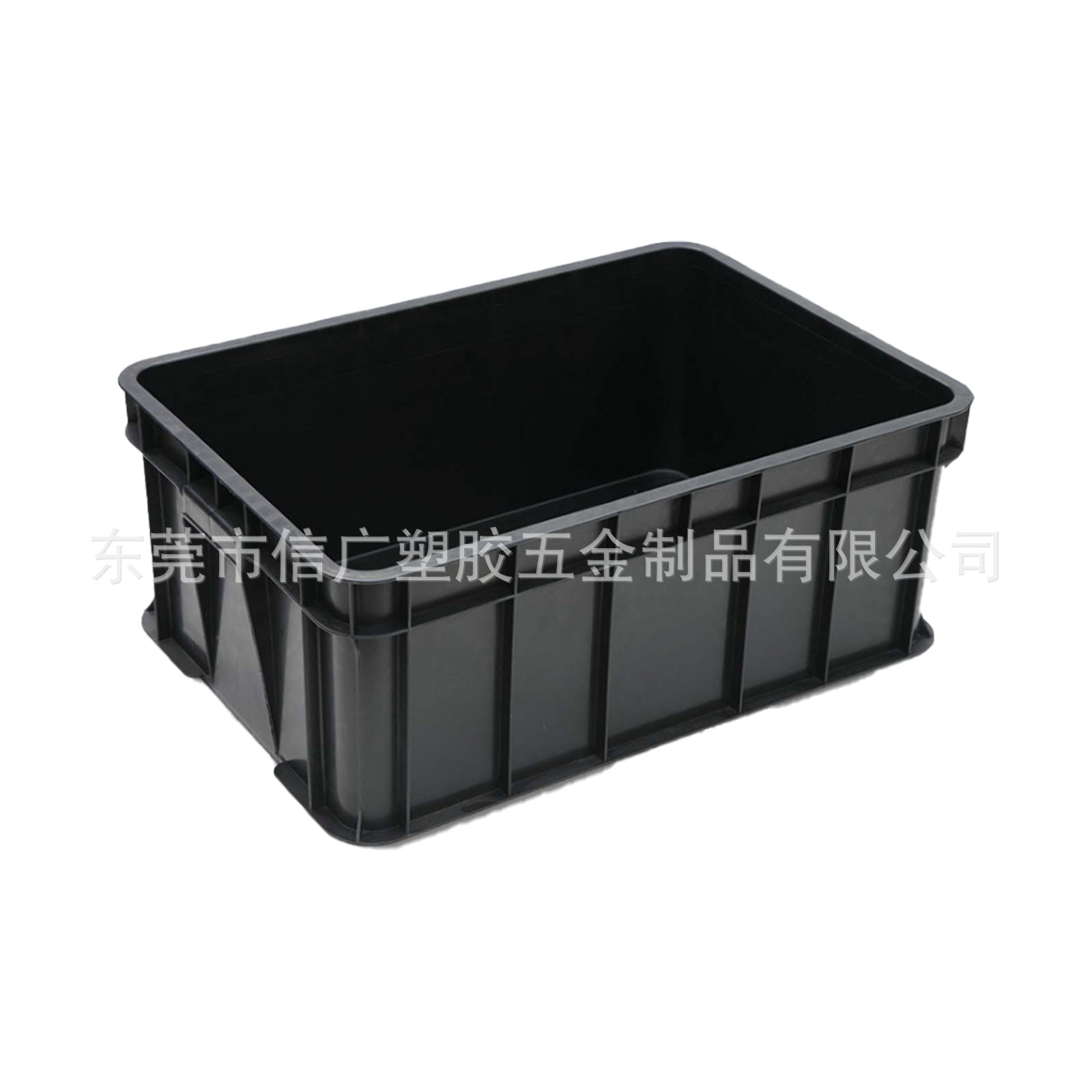 30#塑料防静电周转箱黑色导电箱可带盖防静电周转筐660*400*190