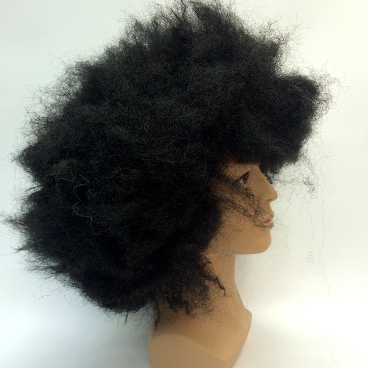 Black 230g explosive exaggerated black celebrity wig manufacturer customizes and sells all kinds of inflated wigs directly detail image 5