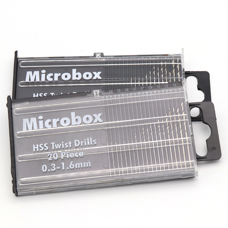 Wholesale mini drill bit set 20 PCs high speed steel twist drill bit small drill bit diameter 0.3-1.6mm