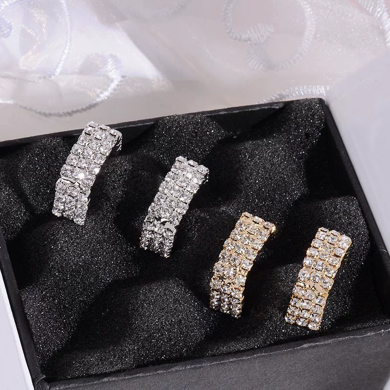 Серьги из серебра 925, корейский дизайн, инкрустация кристаллами, золотой/серебряный штифт