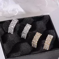 Серьги из серебра 925, корейский дизайн, инкрустация кристаллами, золотой/серебряный штифт
