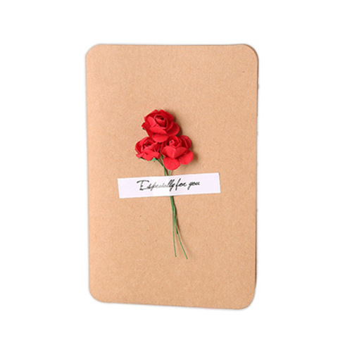 Dried flower greeting card retro blank small card Christmas thanksgiving blessing card creative diy birthday card