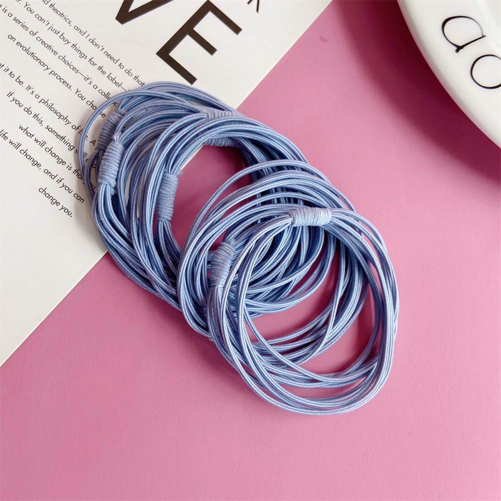 Korean Fashion New Three-in-one Bottoming Hair Ring Hair Rope Wind Simple High Elasticity Tie Hair Rubber Band Head Rope Wholesale Nihaojewelry display picture 8