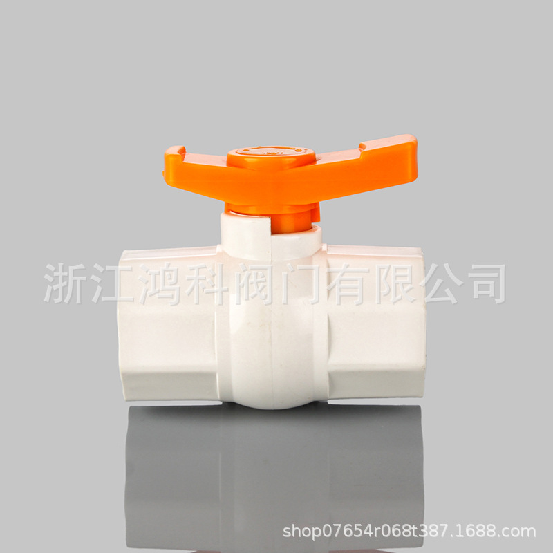 厂家直供专业外贸出口PVC插口球阀内丝八角平口螺纹水阀全通径
