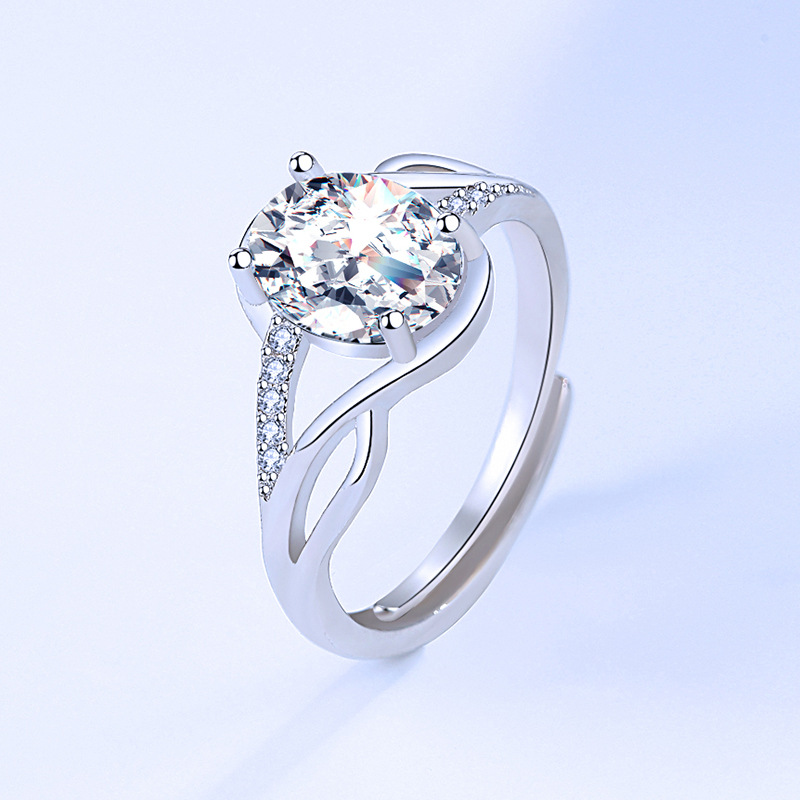 Geometric red fashionable universal ring with stone