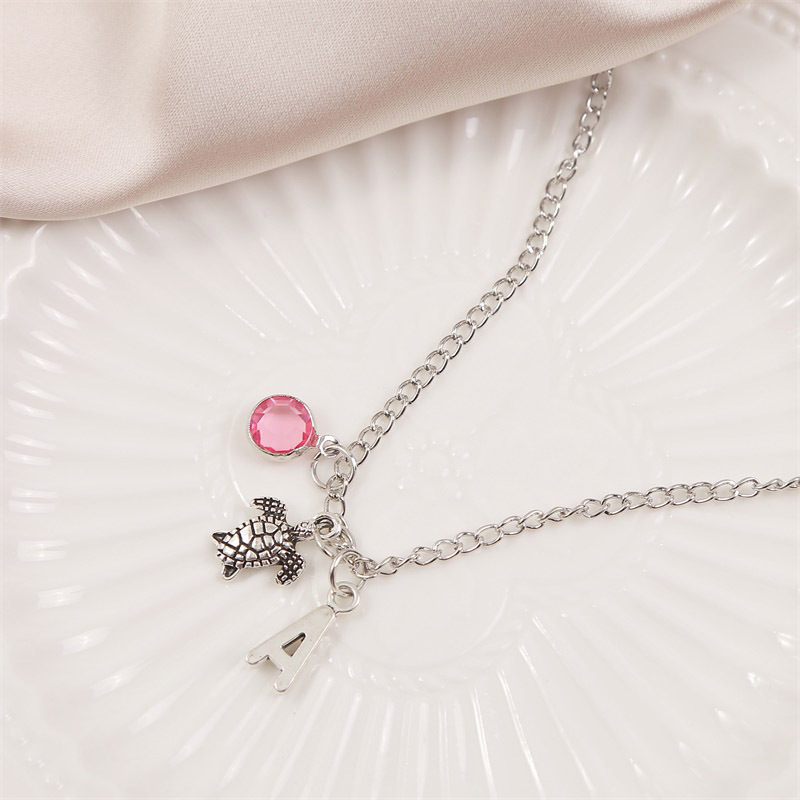 Long Exquisite Letter Turtle Pendant Necklace display picture 6