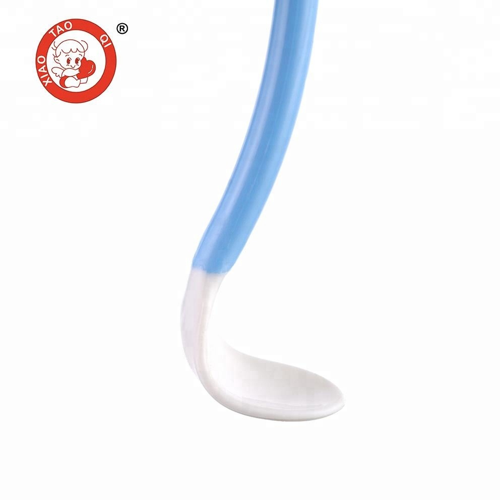 Poco travieso suministros bebé cuchara de silicona suave cabeza cuchara PP cuchara bebé alimentación vajilla